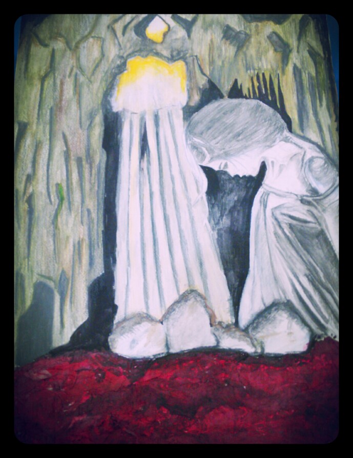 hope in a dark painting